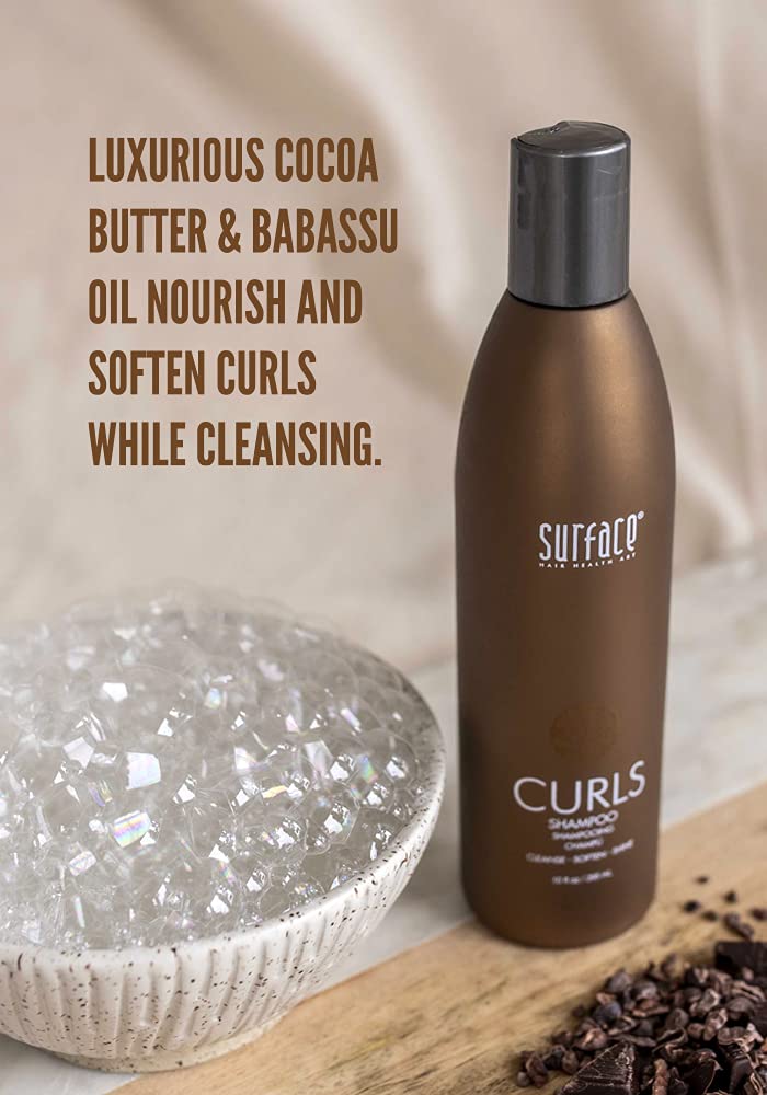 SURFACE Hair - Curls Moisturizing Shampoo – Defines, Adds Shine, and Provides Frizz Free Style Longevity - 10 fl oz